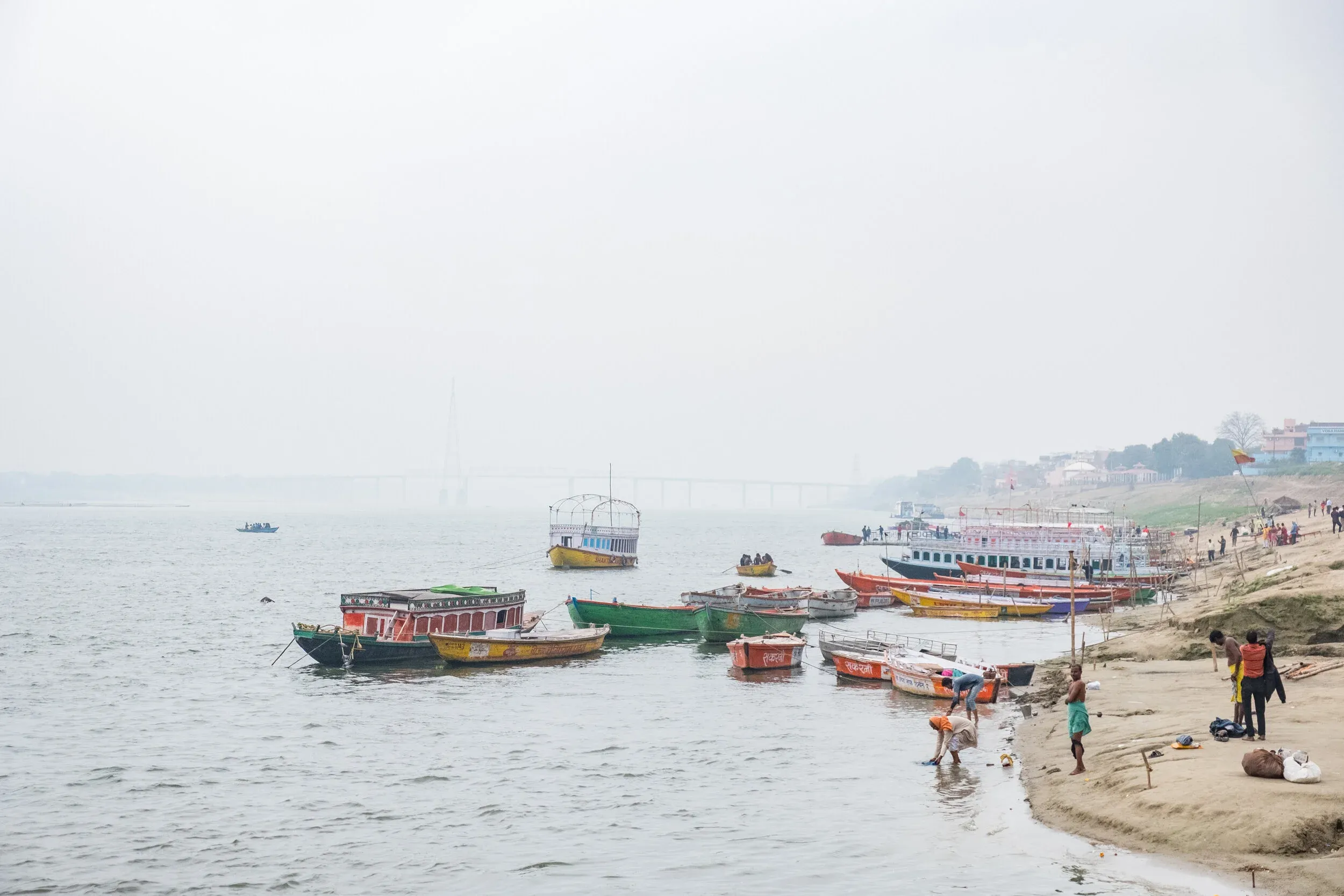 View of Varanasi along the Ganga River