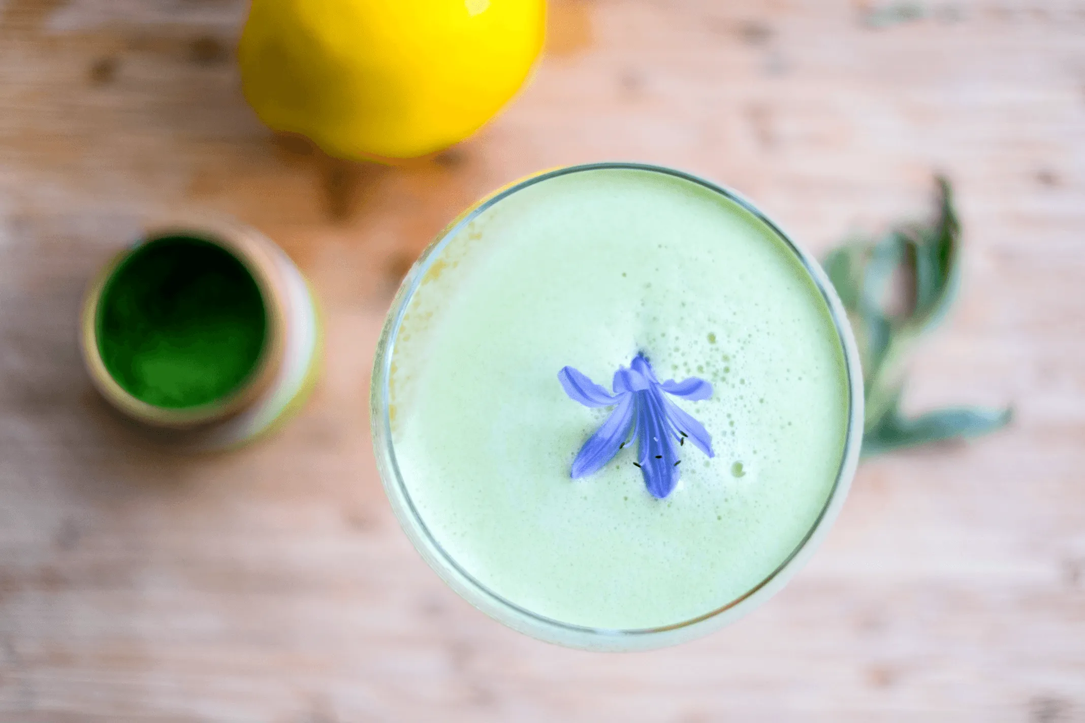 Matcha Pisco cocktail