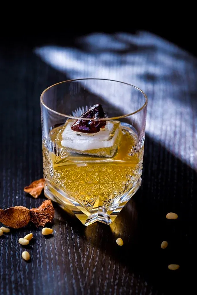 Pine Nuts Washed Old Fashioned cocktail