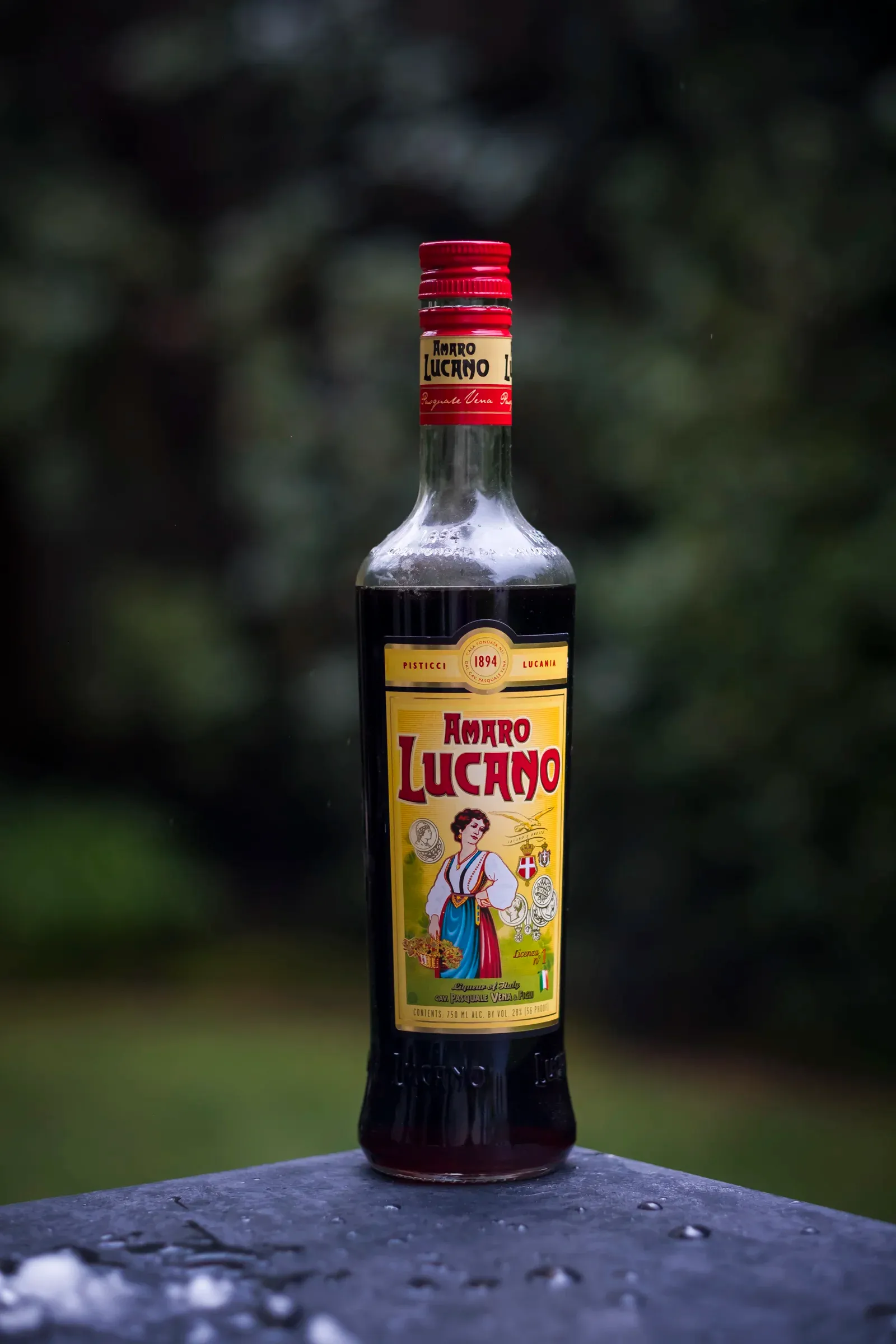 Lucano Amaro bottle detail