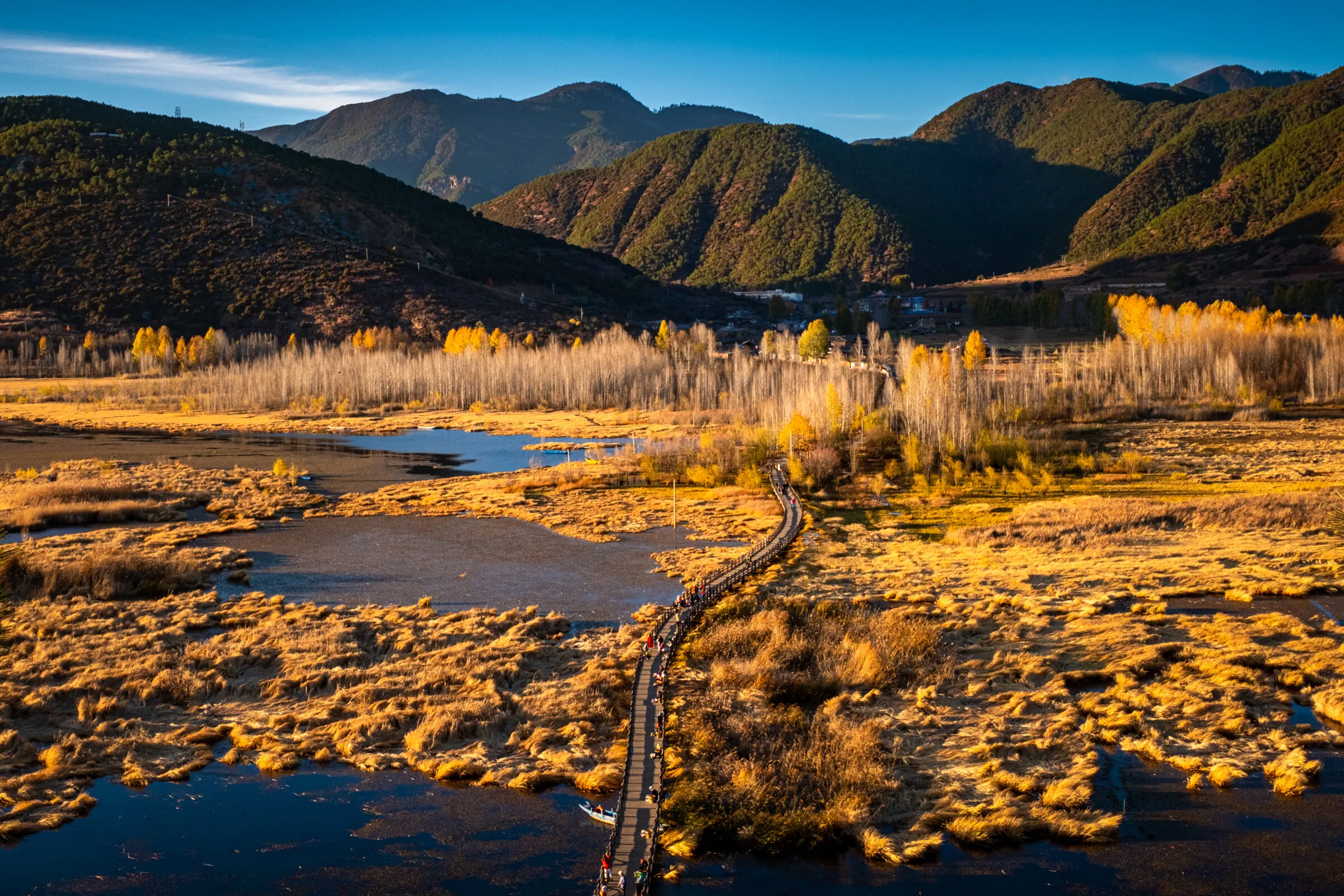Walking Marriage Bridge over Lugu Lake