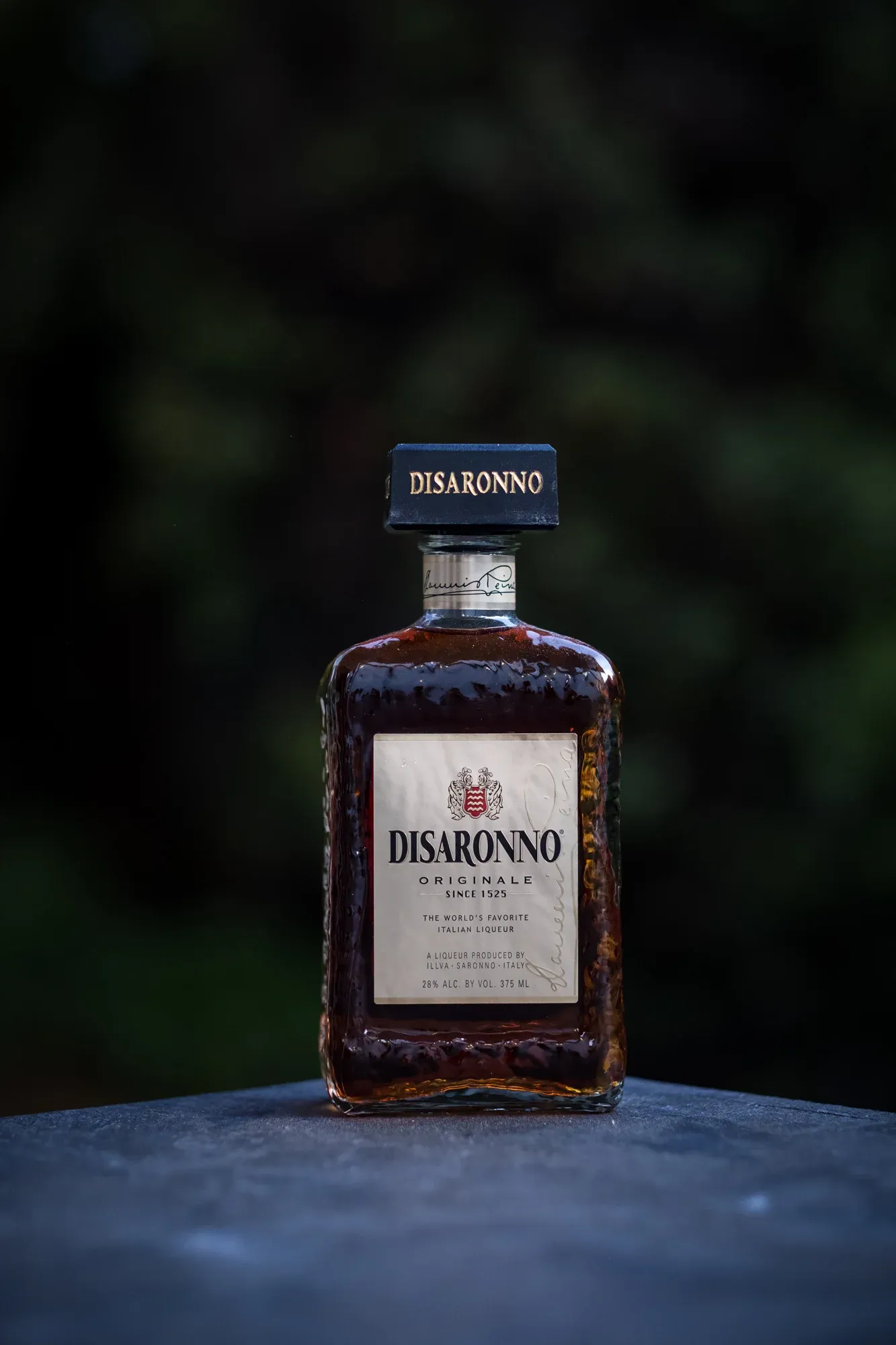 Cocktail ingredients and bottles