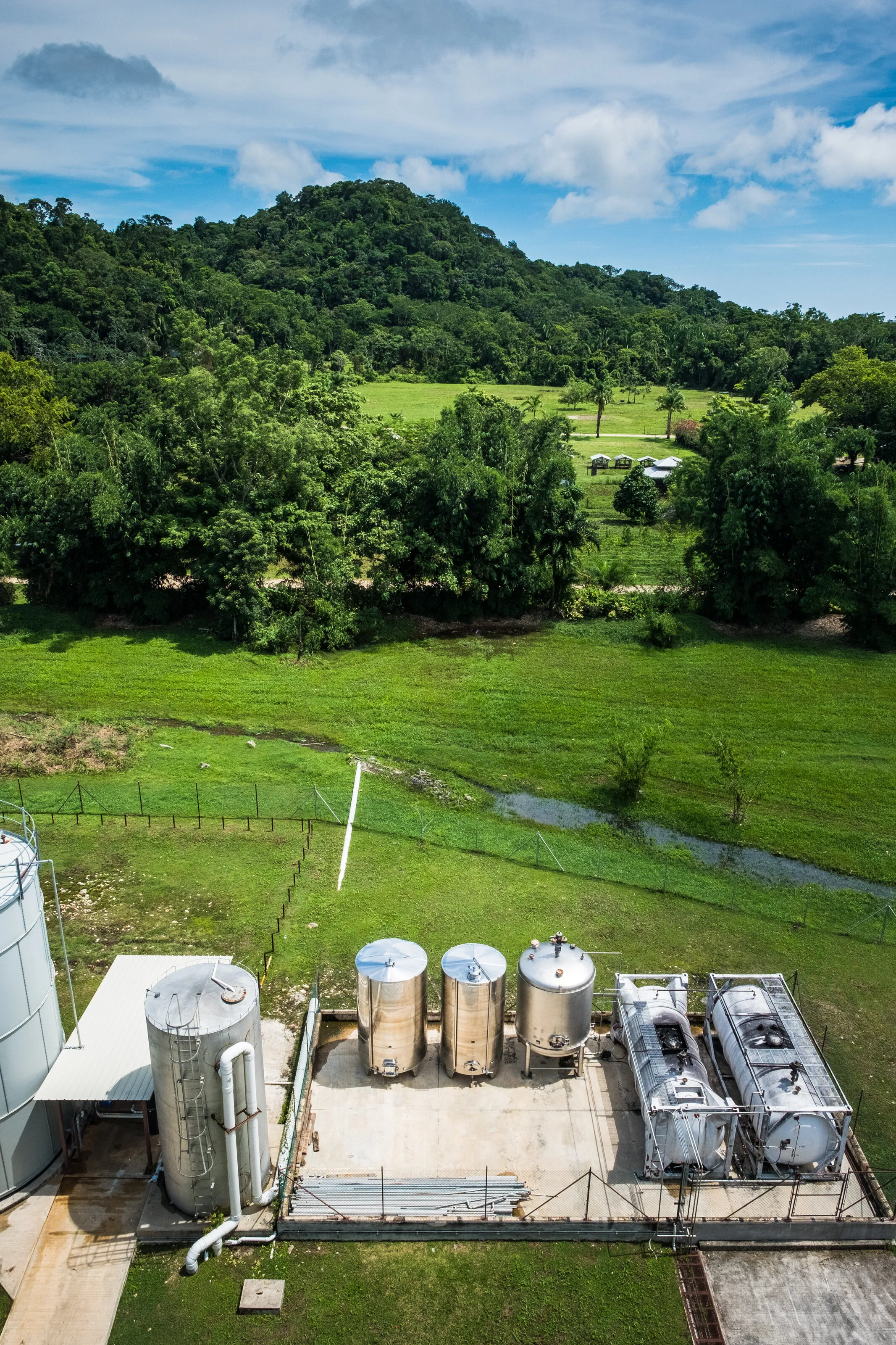 Bird's eye view of Copalli Distillery