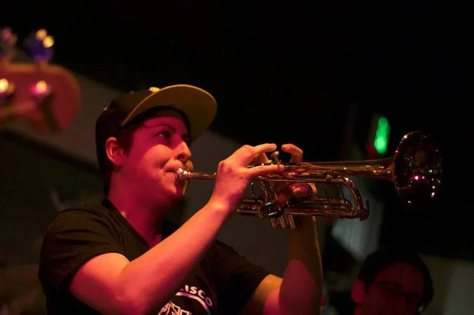 Karissa McKelvey playing trumpet