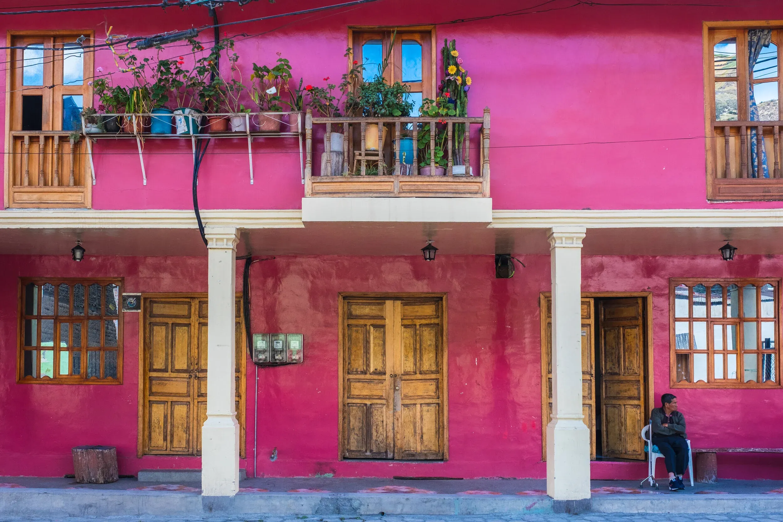 Town of Alausi in the Andean mountains