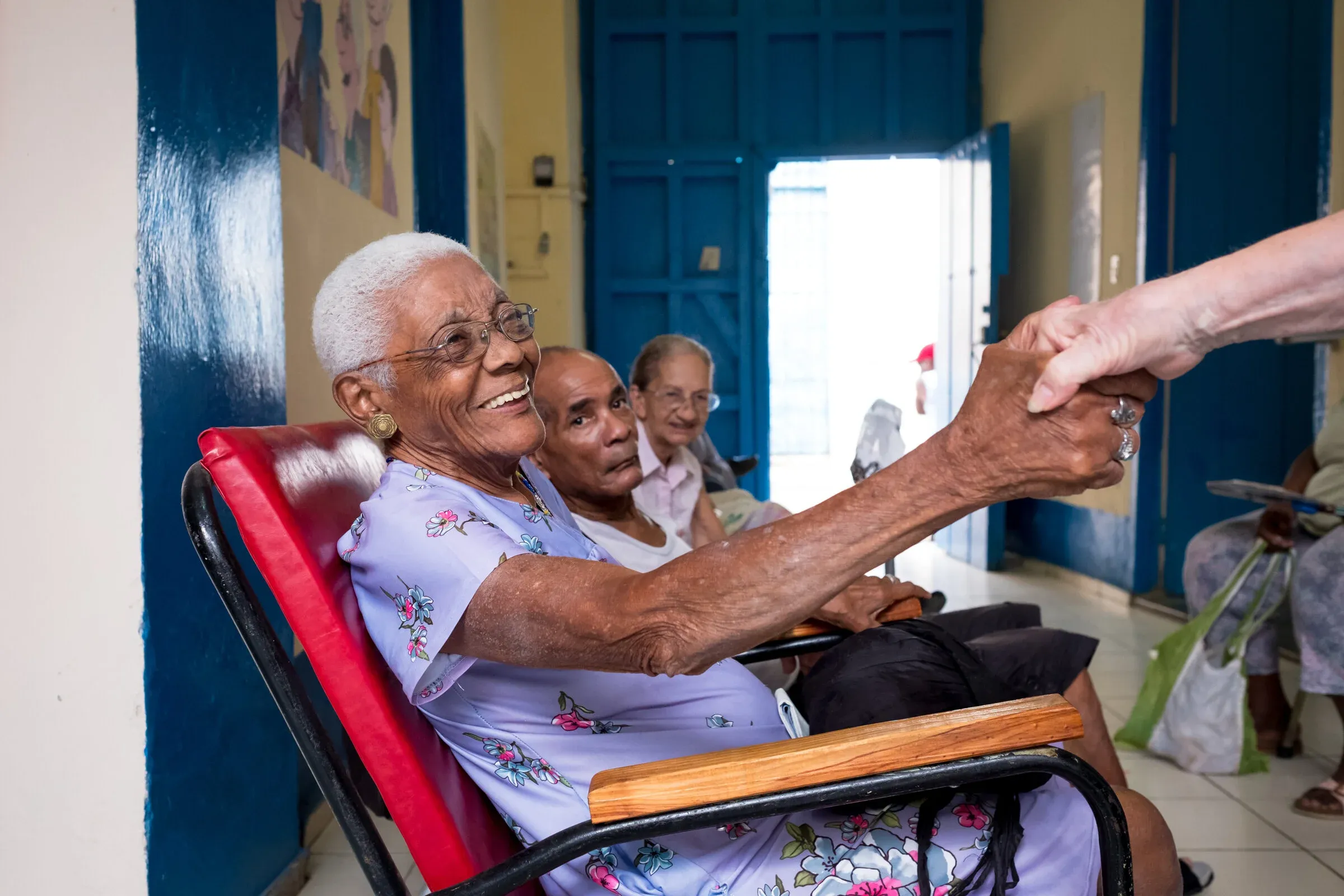 Elderly gathering at a senior center in Havana