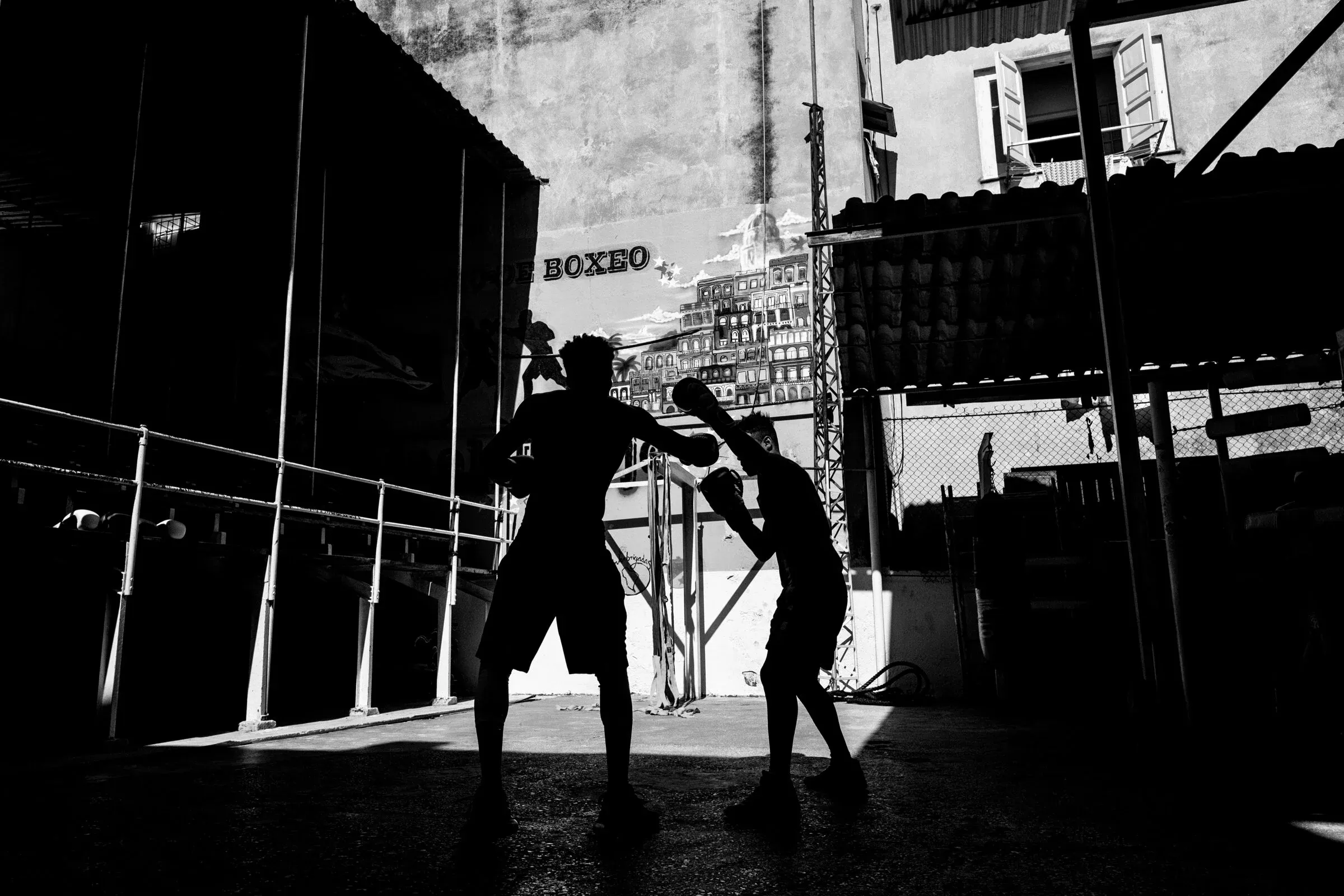Boxing training session in Havana