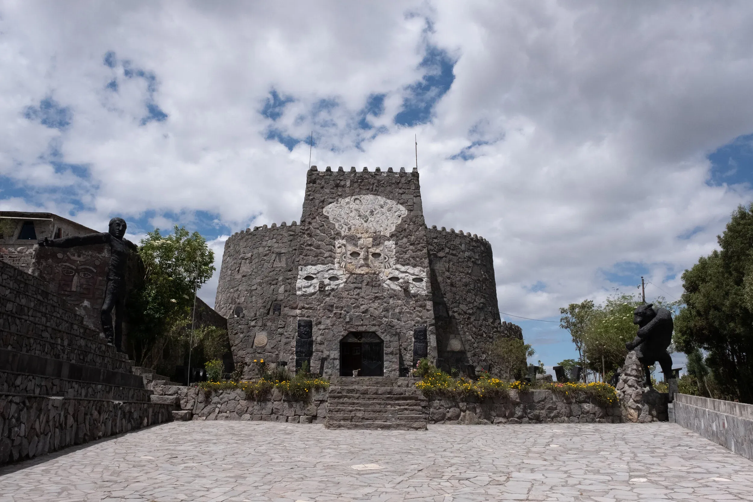 Equator line monument in Ecuador