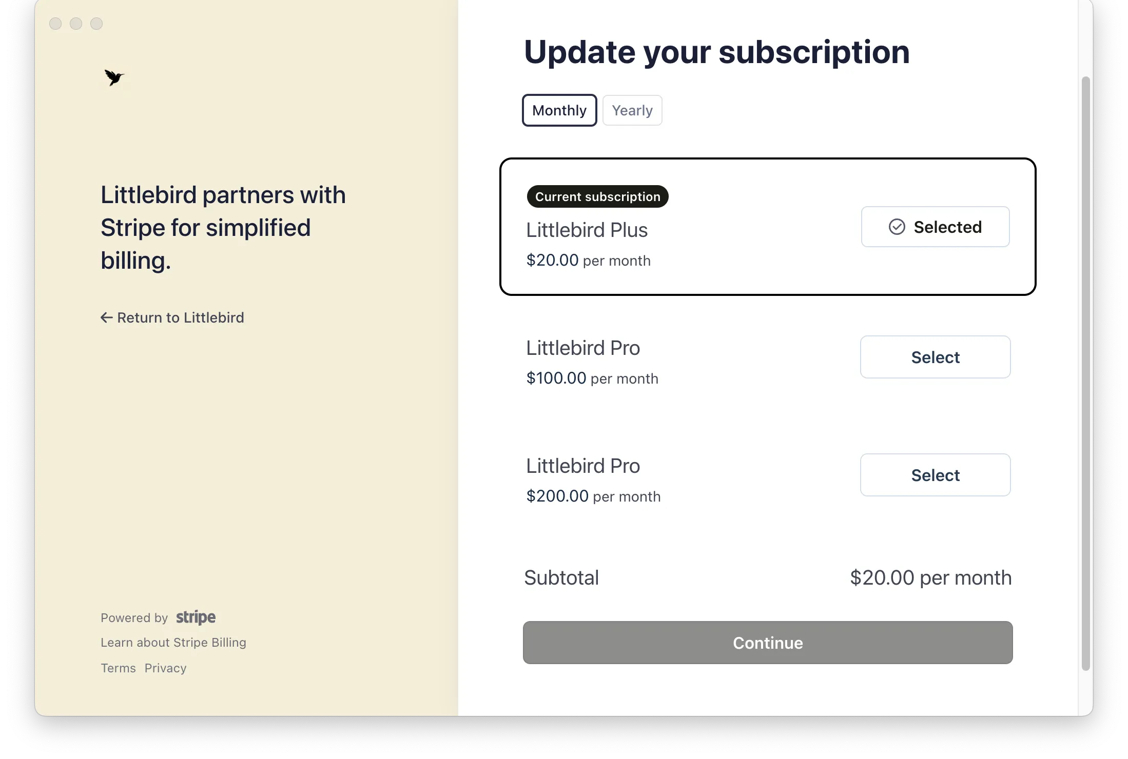 Pricing tiers: Plus $20, Pro $100, Pro $200