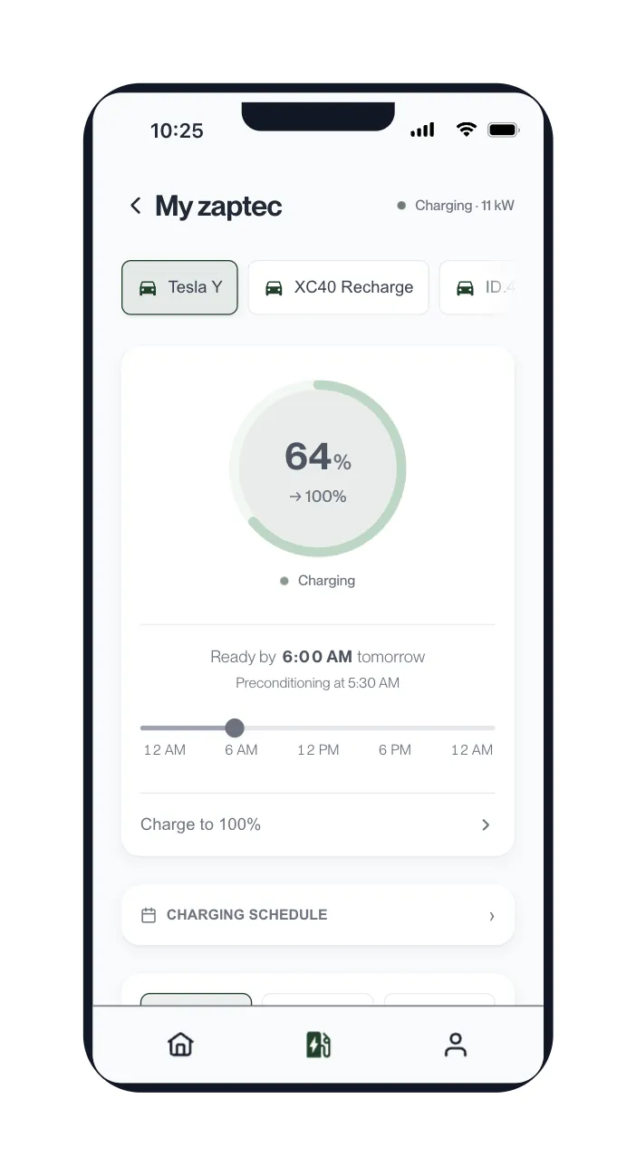 EV charging status