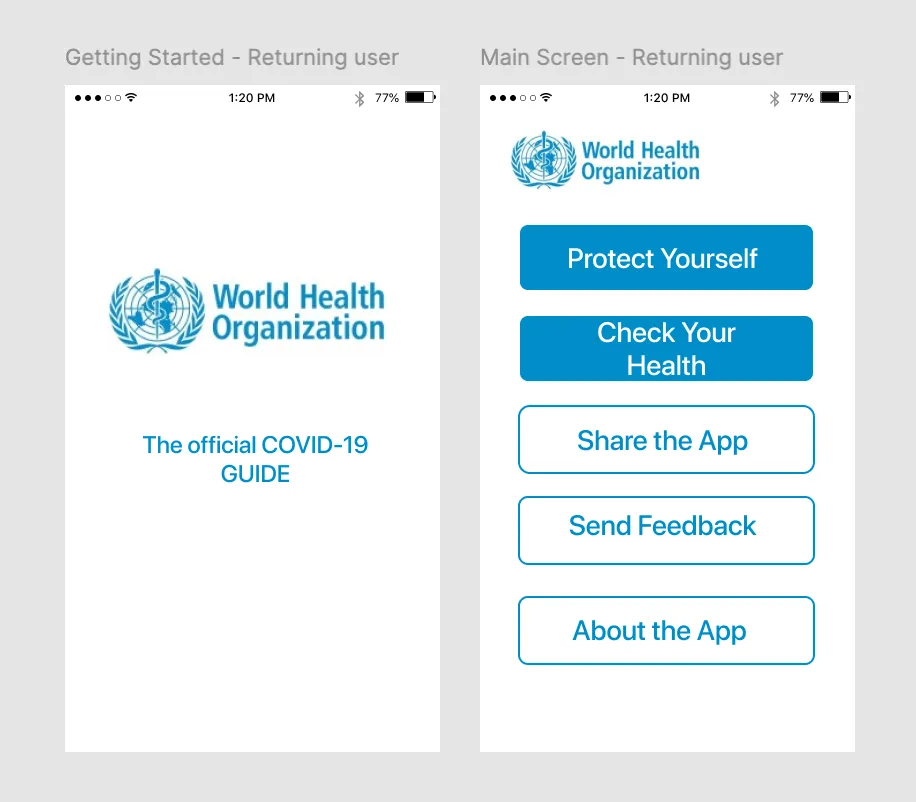 Main Screen & Navigation